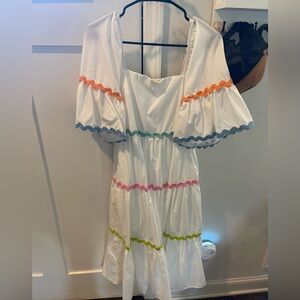 Multi ric rac midi dress from the blue door boutique size small